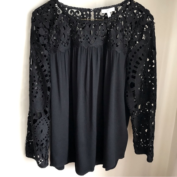 Joie Blouse with Lace - Picture 2 of 11